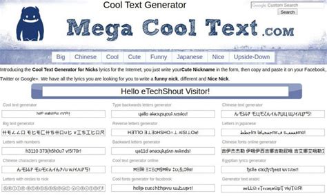 mega cool text generator|Fancy Text Generator .